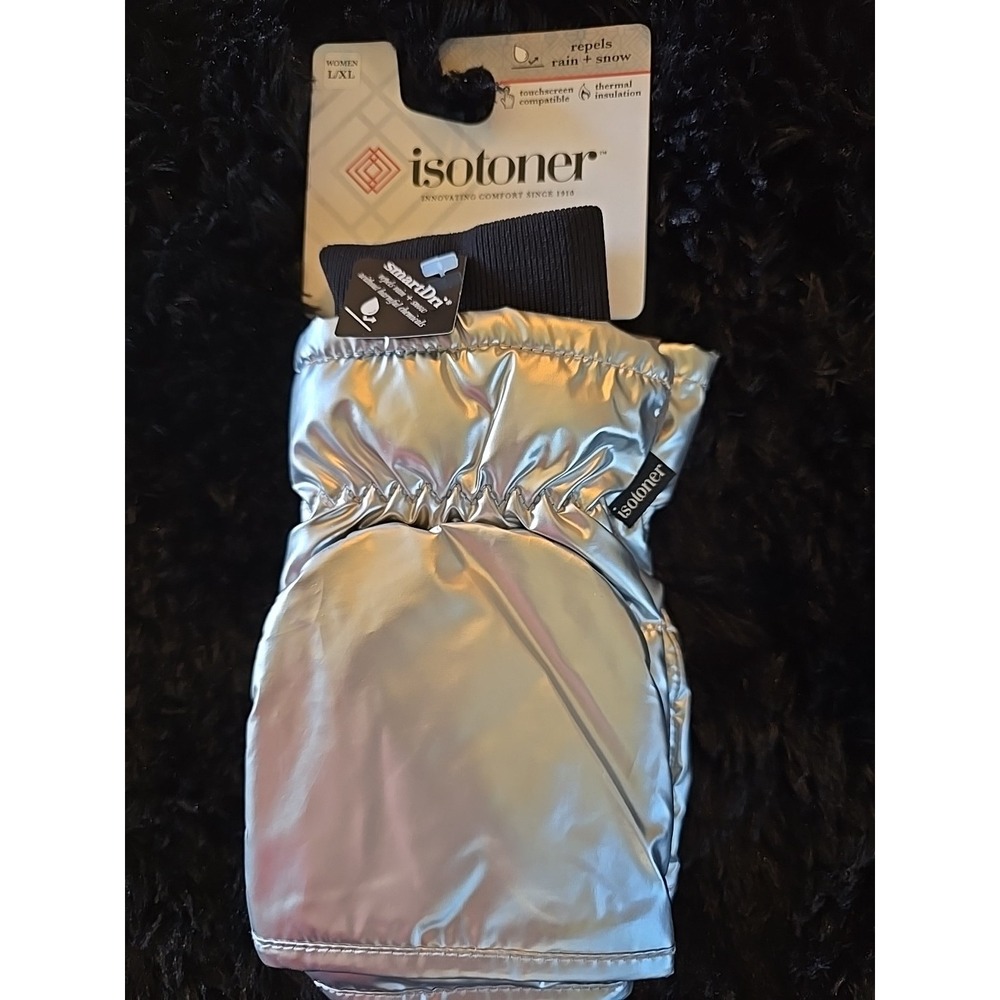 Isotoner Signature Women's Sleek Heat Flip Touchscreen Mitten Magnetic Hold open - Picture 2 of 16